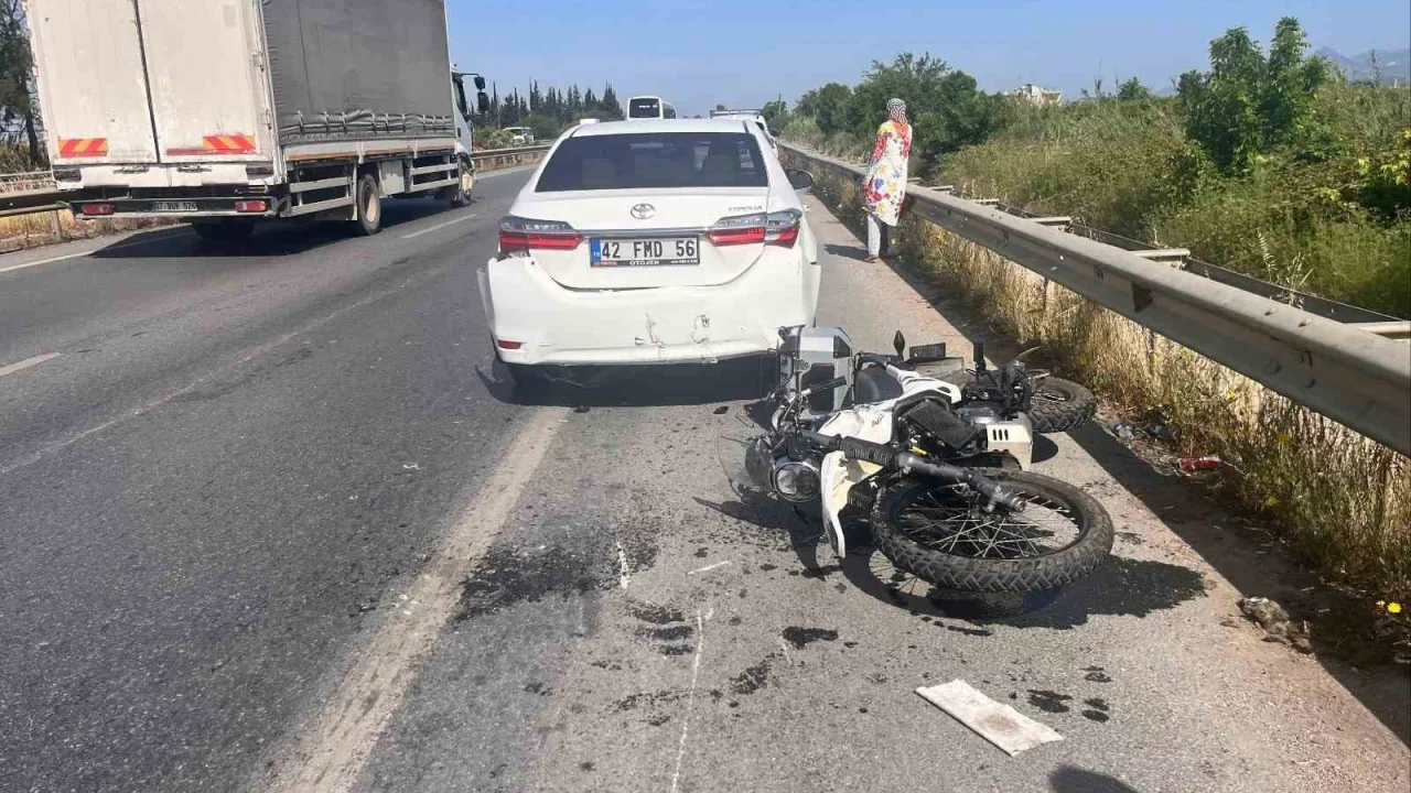 Otomobille Çarpışan Motosiklet Sürücüsü Hayatını Kaybetti