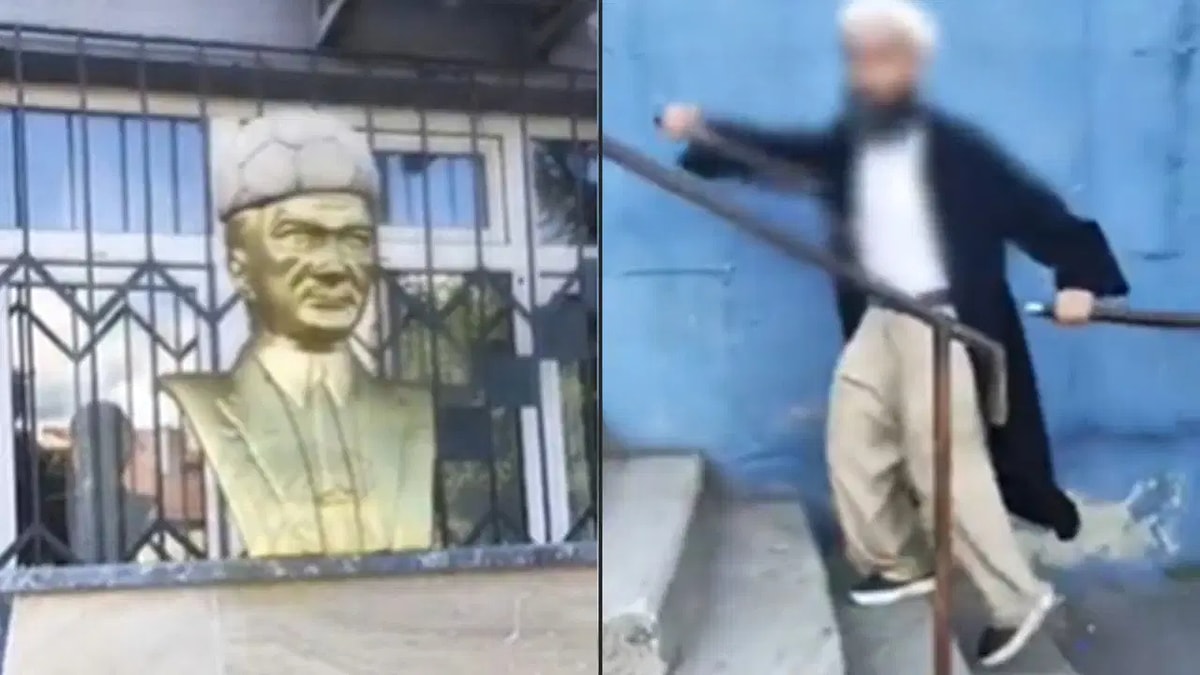 İzmit’te Atatürk Büstüne Saldıran Kişi Tutuklandı