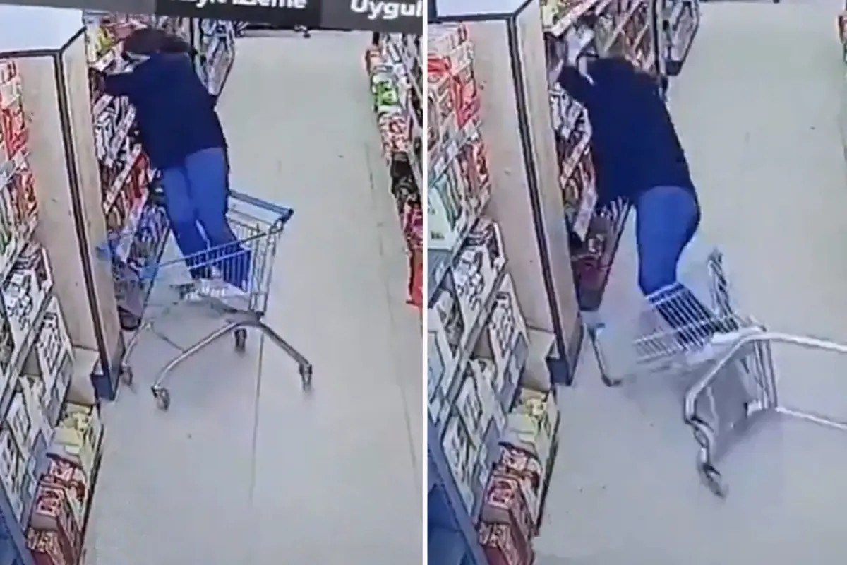 Zincir Markette Kahreden Kaza! Rafları Düzenlerken Yüksekten Düştü